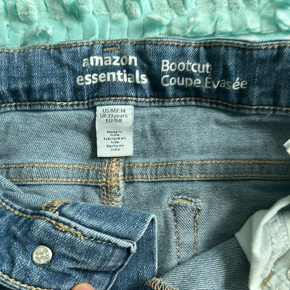 Used Bootcut Amazon Essentials Blue Jeans - Picture 3 of 4